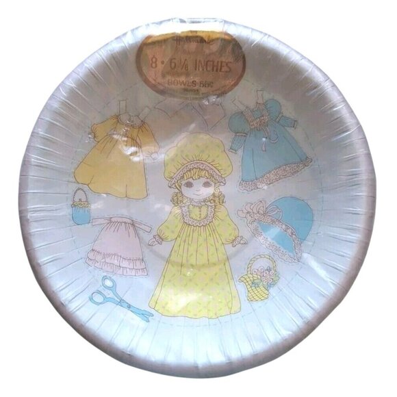 Hallmark Other - Hallmark Paper Doll 8 Party Bowls Vintage Sealed 6 1/8" Similar to Holly Hobbie